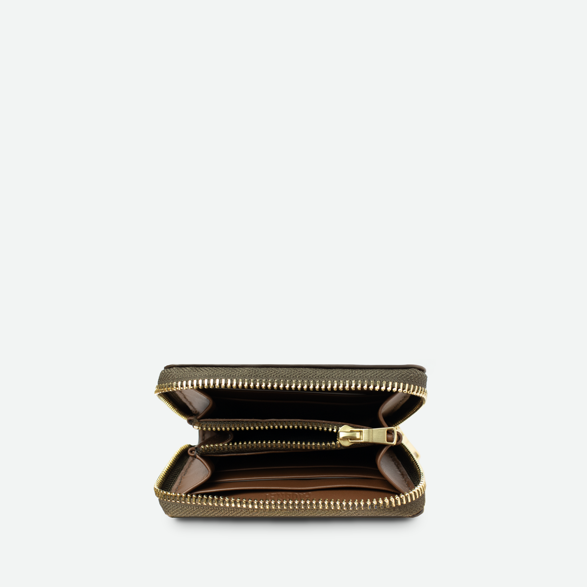 Indersiden af Kortholder Pung Dame, der viser flere rum og kortholdere.